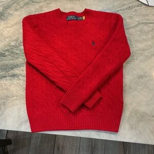 Polo by Ralph Lauren Vibrant Red Crew Neck Sweater